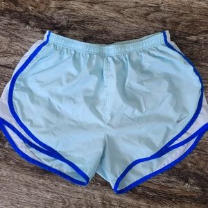 Women's Nike athletic shorts, light blue, size medium gently used condition